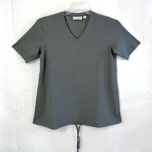 New Belle by Kim Gravel Green Pullover Short Sleeve Casual Top / XXS